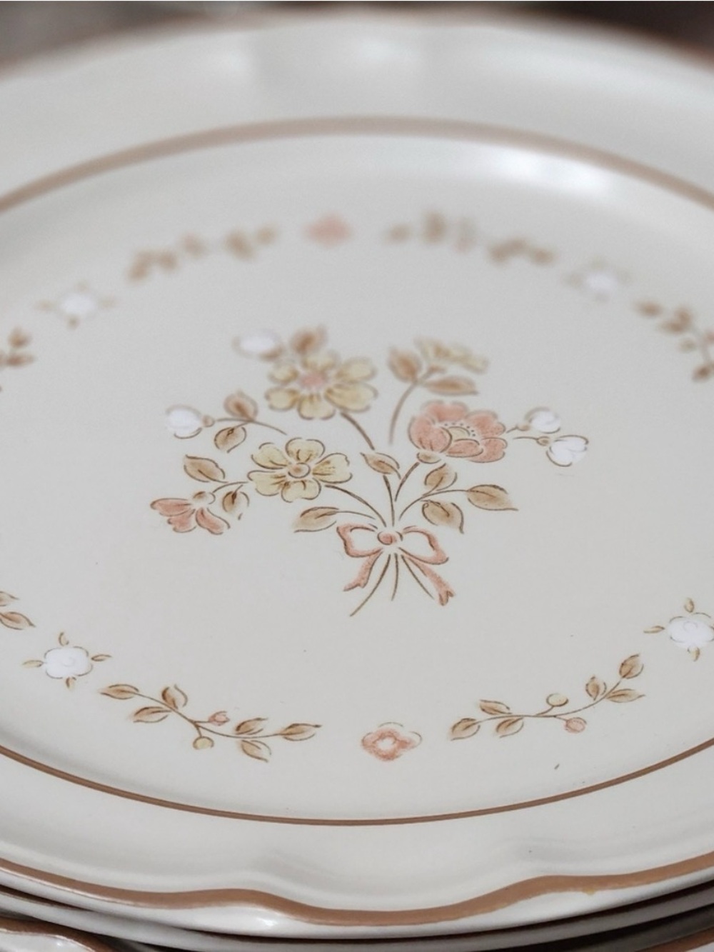 CORDELLA Burnet collection stoneware hand decorated Japan dinner plates (large)